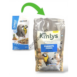 Висококачествена храна за големи Папагали с плодове 800 гр. - Benelux Primus Parrot